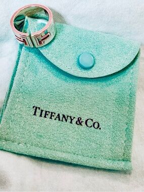 Tiffany & Co. Authentic 925 T Cut Out Sterling Silver Ring